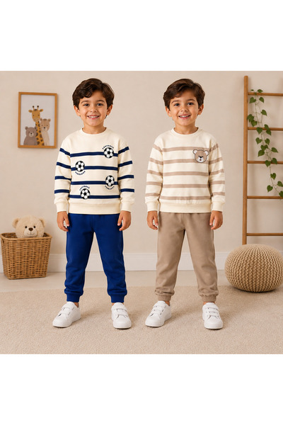 Melodikids طقم بدلة رياضية موسمية للأولاد مكون من قطعتين