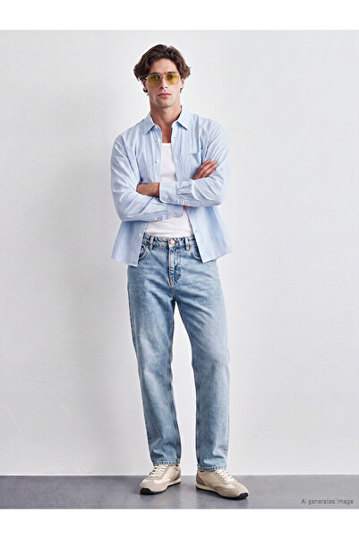 LC Waikiki Lcw Jeans İndigo 745 Baggy Fit Men's Jean Trousers
