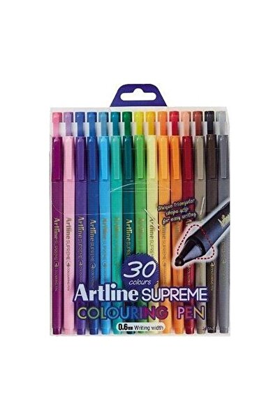artline Supreme Liner, Felt Tip 0.6Mm, 30 Colors/Set, 0.6 mm