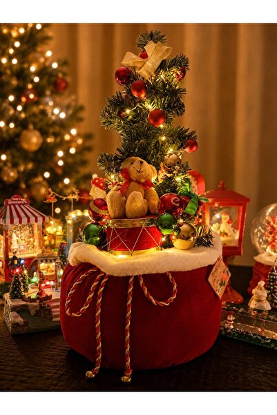 Genel Markalar Noel ağacı, hediyeler ve LED ışıklı, 60 cm'lik masa üstü dekor...