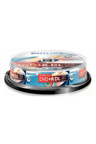 Philips Dvd+R 8.5Gb Double Layer (10 Buc. Spindle, 8X) medii stocare