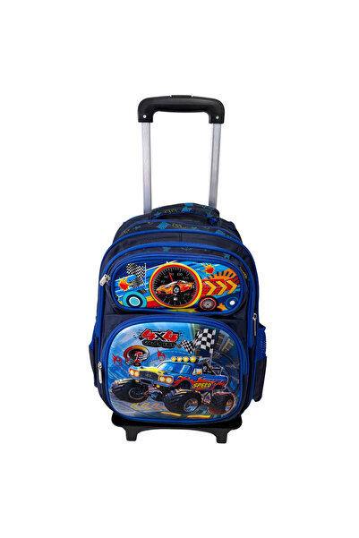 Generic Brand 3D school bag, with removable trolley, 42 x 30 x 20 cm, 3 compa...