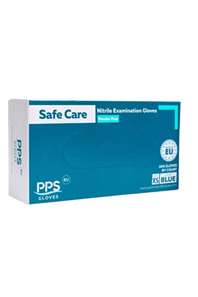 PPS Nitrile Pps Gloves, Single Use, 100 Pcs/Box - Blue - Size Xs, Blue