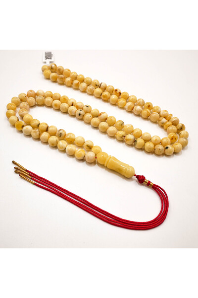 Generic Brand Kaliningrad Amber Rosary – 99 Beads 9mm Round Prayer Tasbih 45g