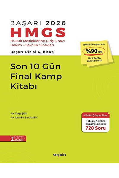 Seçkin Yayıncılık BAŞARI – HMGS Son 10 Gün Final Kamp Kitabı İbrahim Burak Şe...
