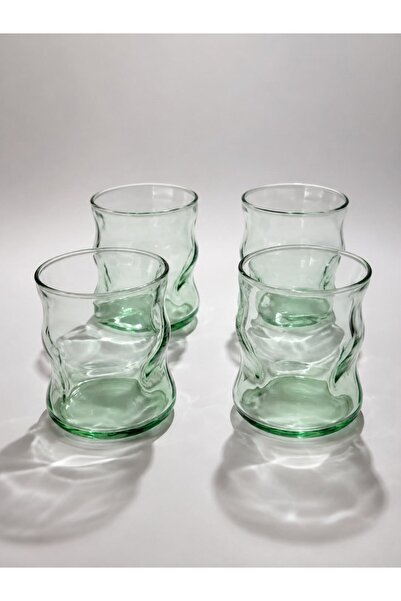 Raneel Kazançlı Alışveriş Set of 4 Stylish Glass Soft Drink Glasses 340 Cc