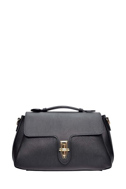 SimpleFind Roberta M Geanta piele -Anemone-Negru,Geanta de mana piele natural...