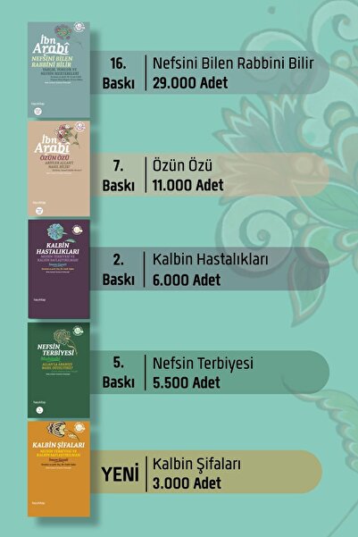 hayykitap Tasavvuf Klasikleri Seti (5 Kitap) Nefsin Terbiyesi - Nefsini Bilen Rabbini Bilir - Özün Özü - Kalbin Hastalıkları - Kalbin Şifaları