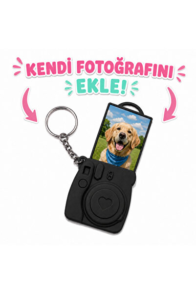 Fotoğraflı Kamera Anahtarlık, Kişiye Özel Fotoğraf Anahtarlık, Sevgiliye Hediye, Çanta Aksesuarı