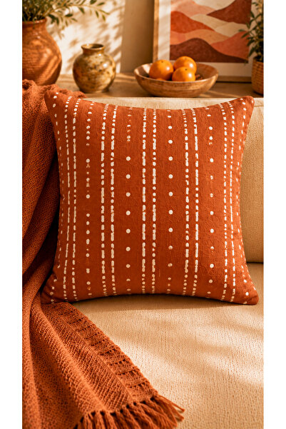 Nari Collections Patterned 1 Piece Throw Pillow Cover 43X43 cm Suede Fabric D...