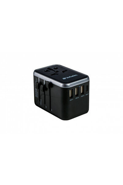Verbatim Adaptor universal UTA-04, 6-in-1Priza cu USB-C PD si QC, USB-C, 3 x ...
