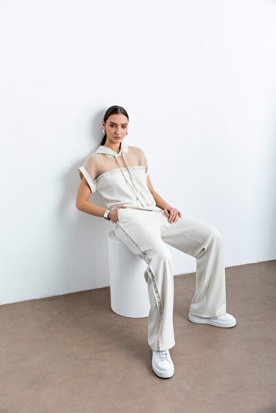 KASHA 26YS004 MODAL ORGANZE GARNİLİ SWEAT