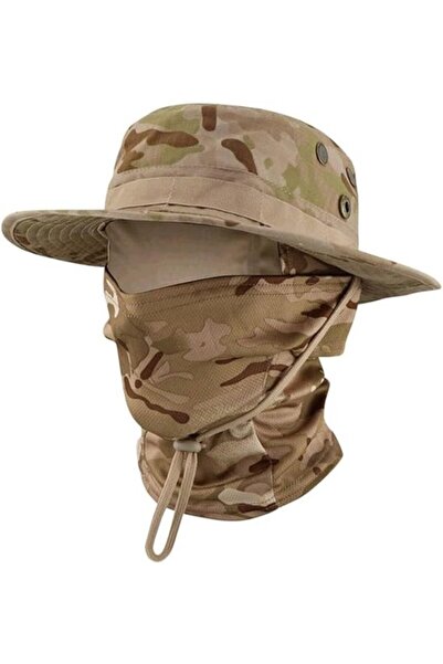 STARSTAR Men's sun hat with scarf one size outdoor sports/fishing.
