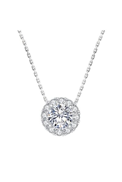 UNA VIDA Colier Magic cu Diamant și Moissanit, Argint 925