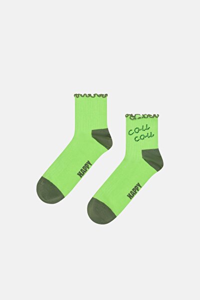 Happy Socks - Green Text Socks