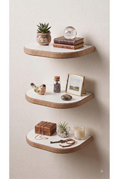 Moniev Kids 3-Piece Decorative Wall Shelf Mdf White