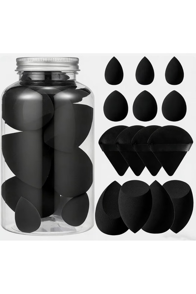 Generic Brand Black Multi-Use Facial Sponge Sets