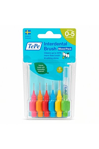 TePe Interdental Brushes, 6-piece Mixed Pack