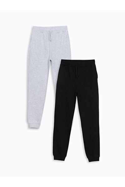 LC Waikiki Set de 2 pantaloni de trening jogger pentru fete cu talie elastică