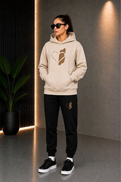 x-compass life Women'S/Girls' Oversized Hooded Sweatshirt & Two-Thread Sweatp...