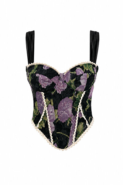 Özge Özgenç Lace Patterned Corset