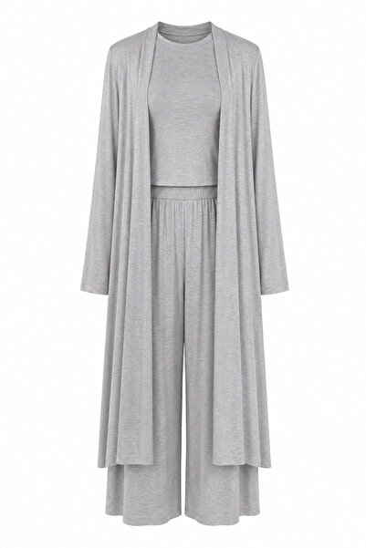 Özge Özgenç Kimono T-Shirt Pants Triple Set