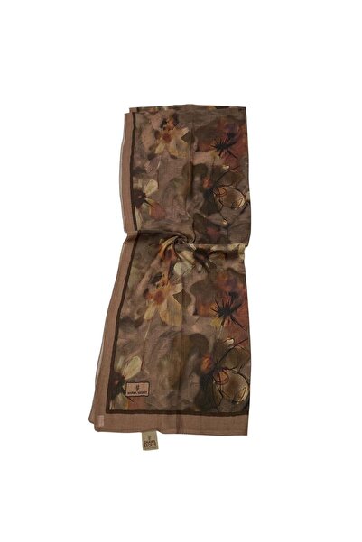 SHAWL SECRET Digital Bamboo Cashmere Shawl Brown 54220