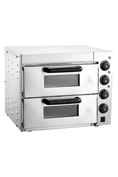 OMS Cuptor electric profesional pentru Pizza cu diametru 356 mm, Inox, 1800 W...