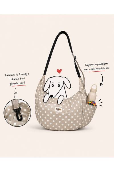 Biba Bej Ekose Kedi Köpek Taşıma Çantası