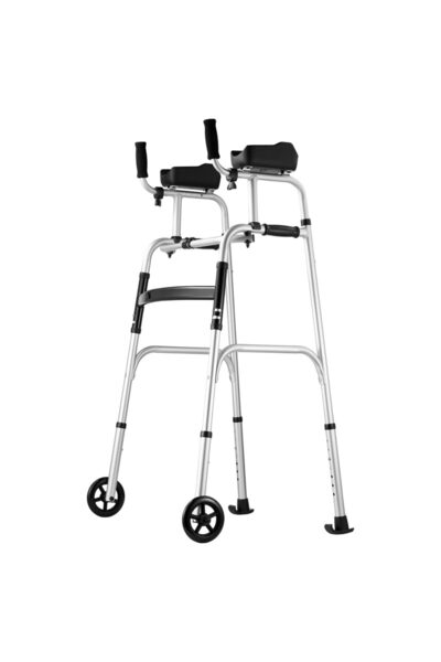 OEM Cadru de mers, cotiere detasabile, Inaltime reglabila, Pliabil, 2 x roti
