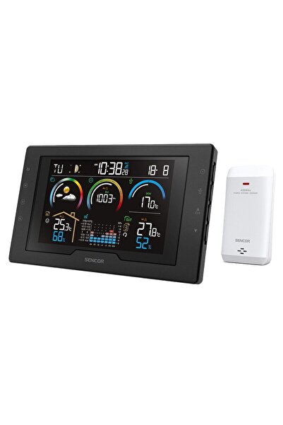 Sencor Statie meteo Wireless, -40°C la +60°C, Functie alarma, prognoza si ate...