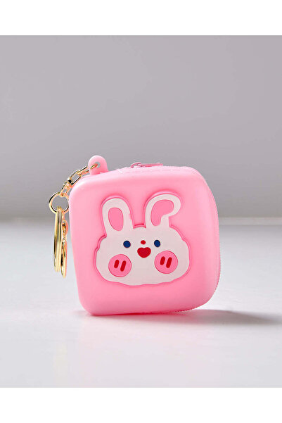REDTAG Girls Pink Mini Square Silicone Coin Pouch