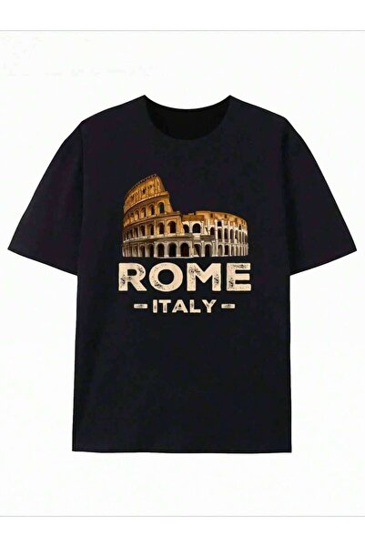 2BIR Men's Sports I Love Shirt,L Heart Rome Tee Italy Coliseum T-Shirt(Single...