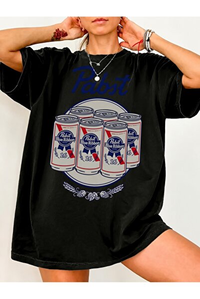 Generic Brand Pabst Blue Ribbon Beer Cans,short sleeve,100% cotton,everyday e...