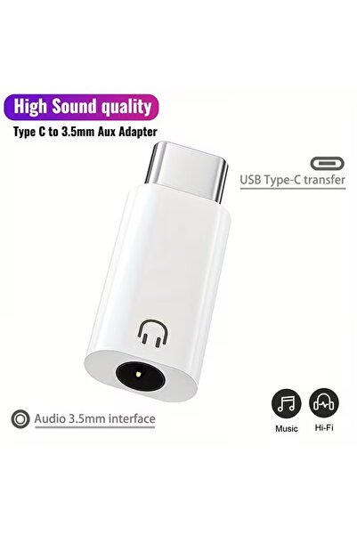 Choice1 white1 USB-C to 3.5Mm Headphone Adapter, High-Fidelity Audio USB Type...