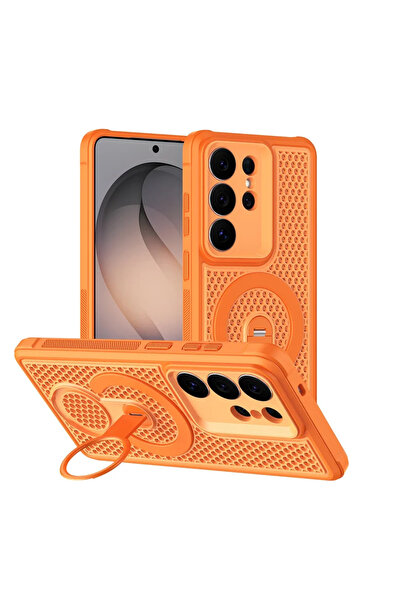 Choice10 Galaxy S25 Ultra Orange 360° rotating bracket magnetic phone case fo...