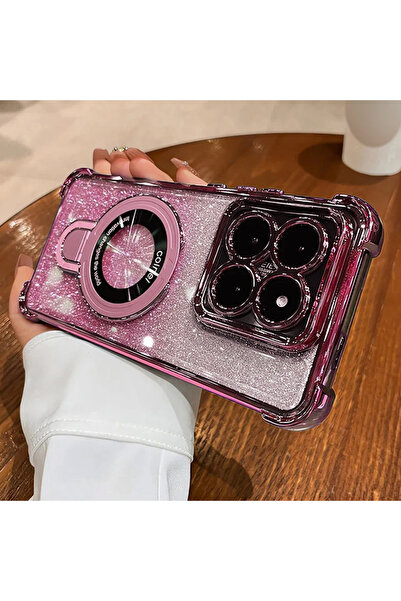 Choice65 حافظة ناعمة لامعة فاخرة من Pink Edge 60 Fusion بحافة مطلية بالجليتر ...