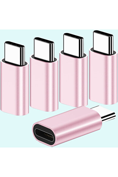 Choice5 Rose Gold 5Pack Lightning to USB C Adapter for iPhone Series,Type C C...