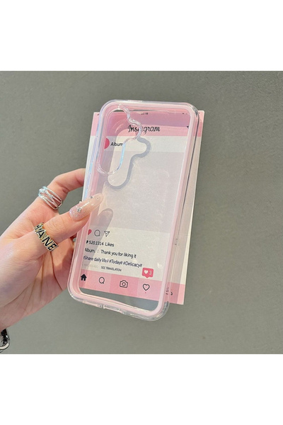 Choice12 Galaxy S25 Pink Candy Colored Transparent Phone Case For S26 Ultra S...