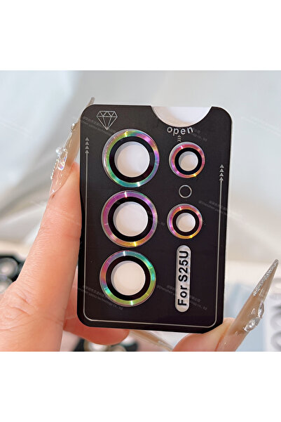 Choice29 غطاء زجاجي ملون لعدسة الكاميرا مع حلقة معدنية لهواتف سامسونج S26 ألت...