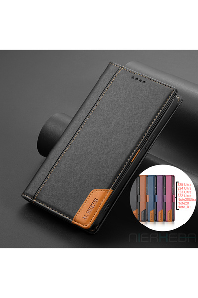 Choice Galaxy S26 Ultra black Magnetic Flip Leather Case For S26 S25 Edge S24...