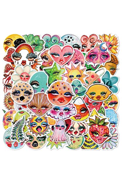 Choice 50Pcs 50Pcs Retro Y2K Stickers Funny Eyes Decals For Laptop Scrapbook ...