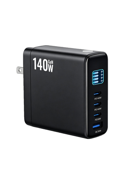 choice2 black US 140W GaN USB Charger 3C1A Desktop Fast Charge USB Type C Cha...