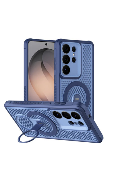 Choice9 Galaxy S25 Ultra Blue 360° rotating bracket magnetic phone case for S...