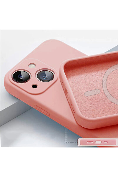 Choice iPhone 13 Pink Magnetic Liquid Silicone Case For Iphone 14 13 12 Mini ...