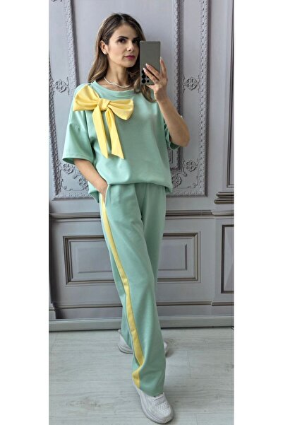 MAXORA SHOP Compleu cu funda si maneca scurta Shyla - Verde