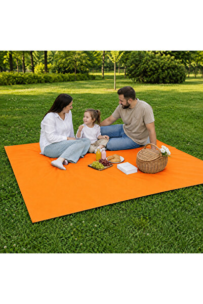 Nerotex 145x145 cm Su Geçirmez Piknik Örtüsü Gri Denye Kumaş – Plaj, Kamp ve ...
