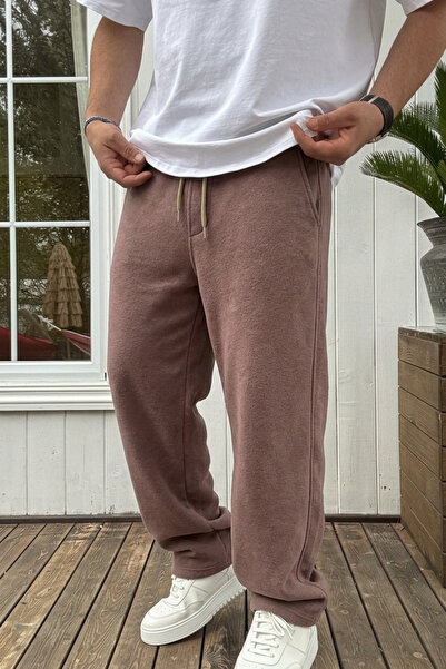 STRAVON Men's Baggy Cut Winter Wide Leg Oversized Sweatpants