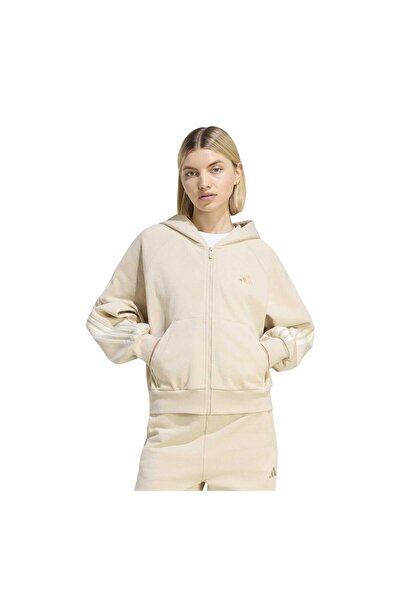 adidas Kv9880-K W Ak 3S Fz Hd Women's Jacket Beige