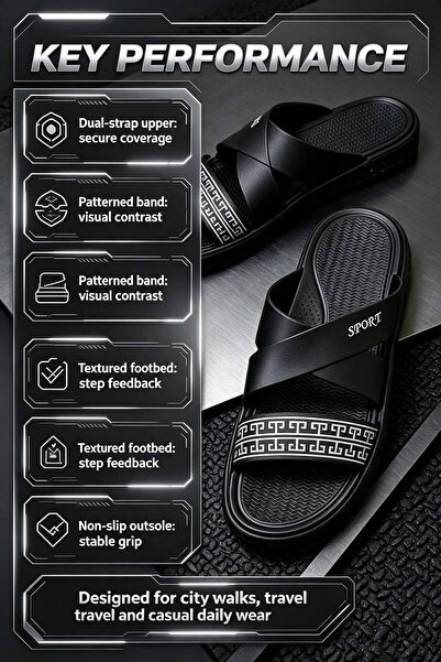 NajdEva Shop Fashion Men Cross‑Strap EVA Slippers Made in Saudi Arabia, Ultra...